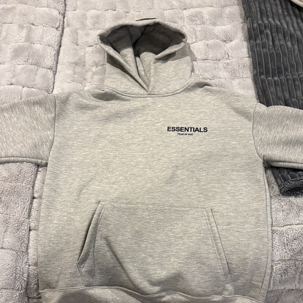 Essentials Light Gray Men's Hoodie